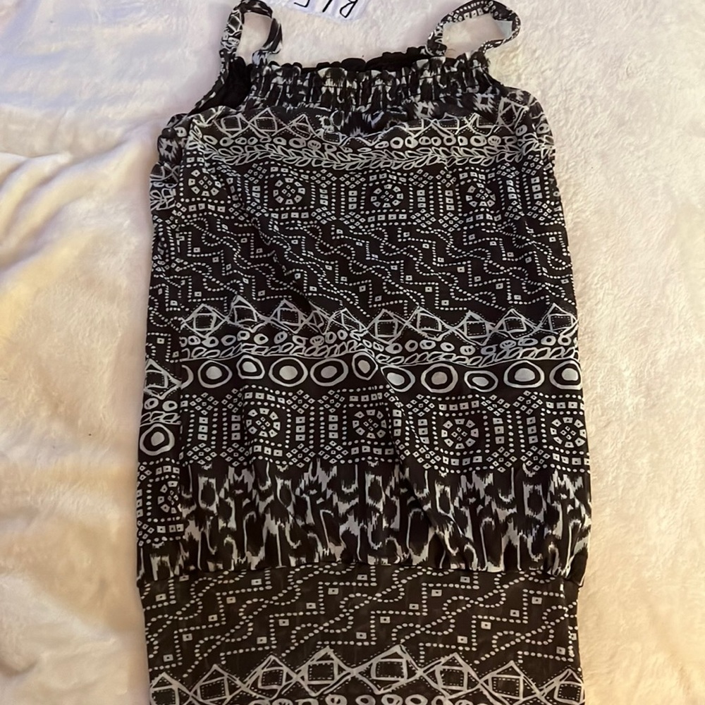 Really cute beautiful mini dress, chocolate brown sheer w/lining material.
